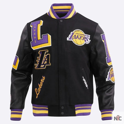 Los Angeles Lakers Mashup Varsity Jacket Clanton Jacket