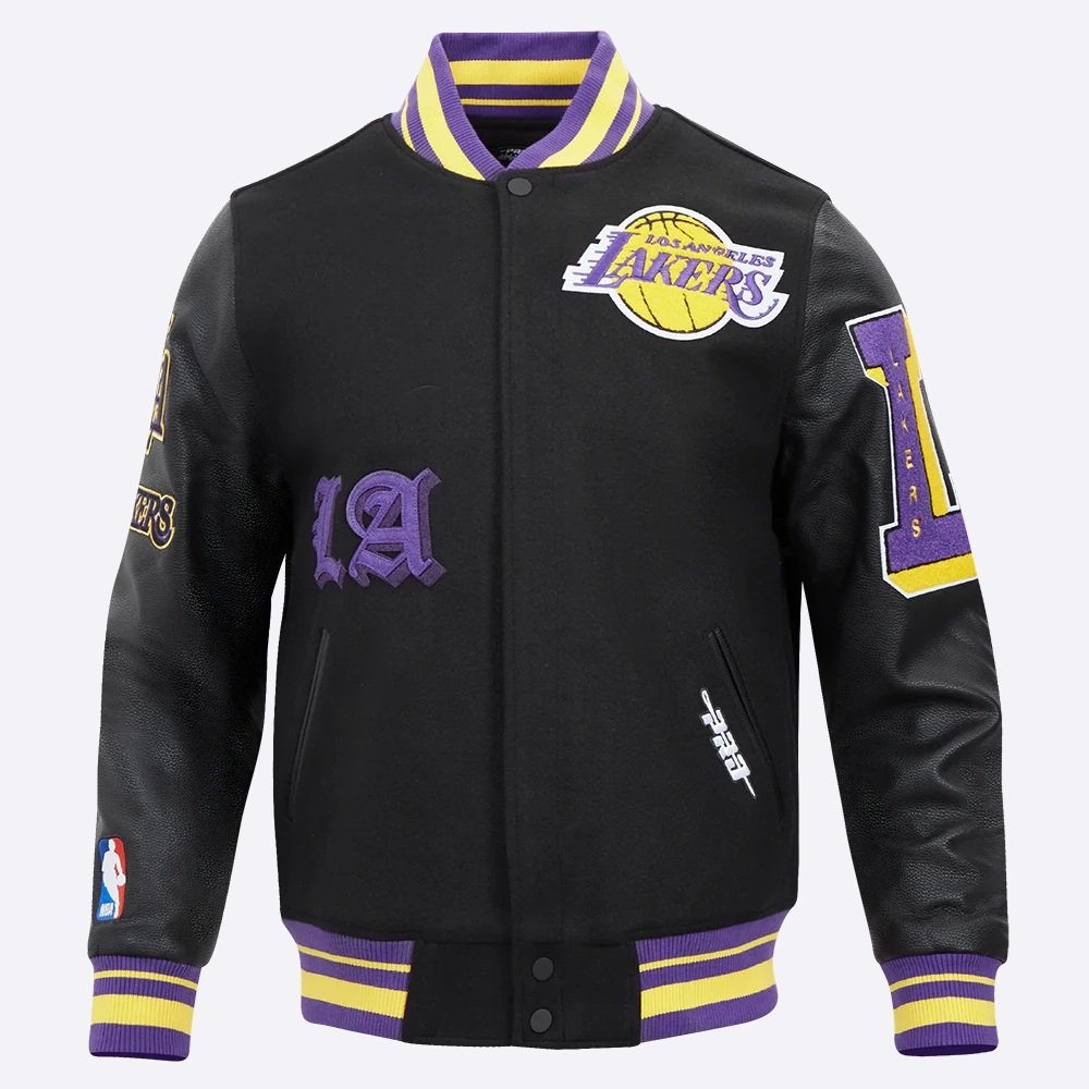 Los Angeles Lakers Old English Wool Varsity Jacket
