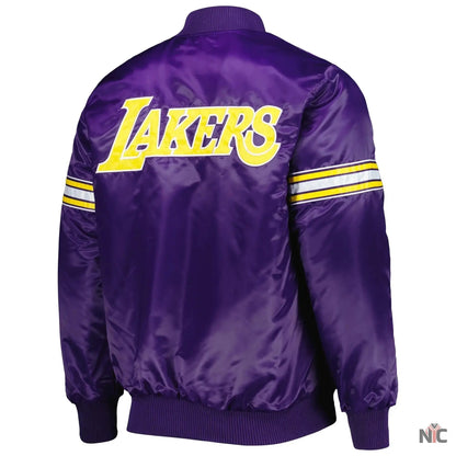 Los Angeles Lakers Pick & Roll Purple Varsity Jacket Clanton Jacket