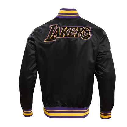 Los Angeles Lakers Retro Classic Rib Satin Varsity Jacket Clanton Jacket