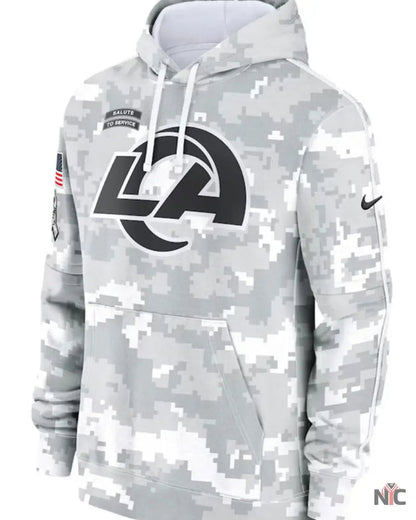 Los Angeles Rams Salute To Service Camo 2024 Hoodie Clanton Jacket