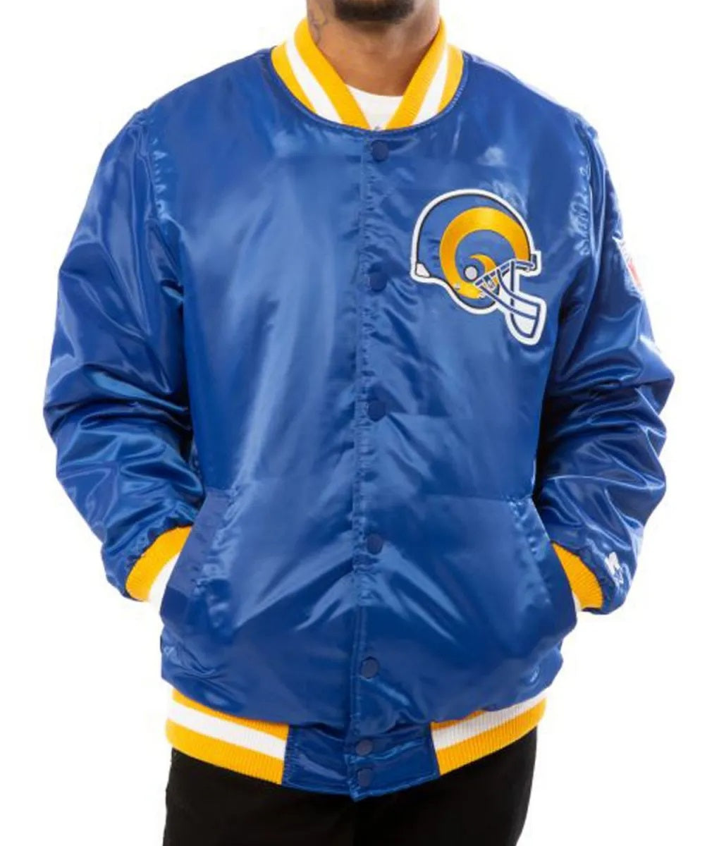 Los Angeles Rams Starter Satin Jacket - back view