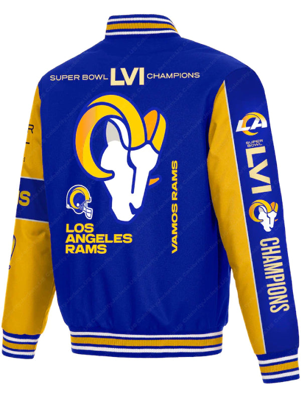 Los Angeles Rams Super Bowl LVI Champions Jacket - back view