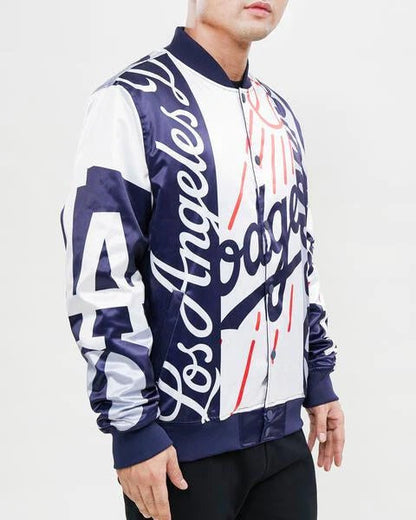 Los Angeles Dodgers Mashup Satin Varsity Jacket