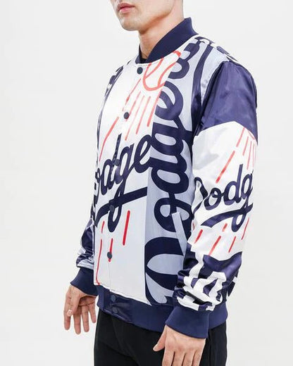 Los Angeles Dodgers Mashup Satin Varsity Jacket