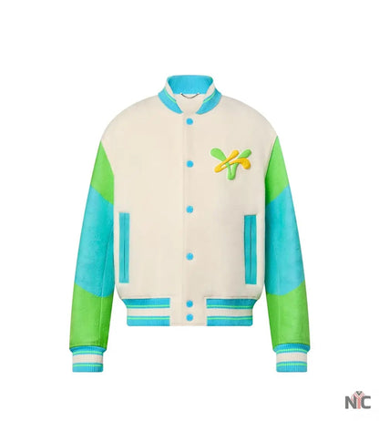 Louis Vuitton Rainbow Playground Varsity Blouson Jacket Clanton Jacket