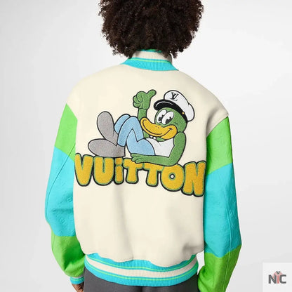 Louis Vuitton Rainbow Playground Varsity Blouson Jacket Clanton Jacket