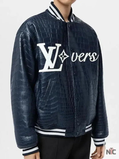 Louis Vuitton Vers 2024 Blue Varsity Jacket Clanton Jacket