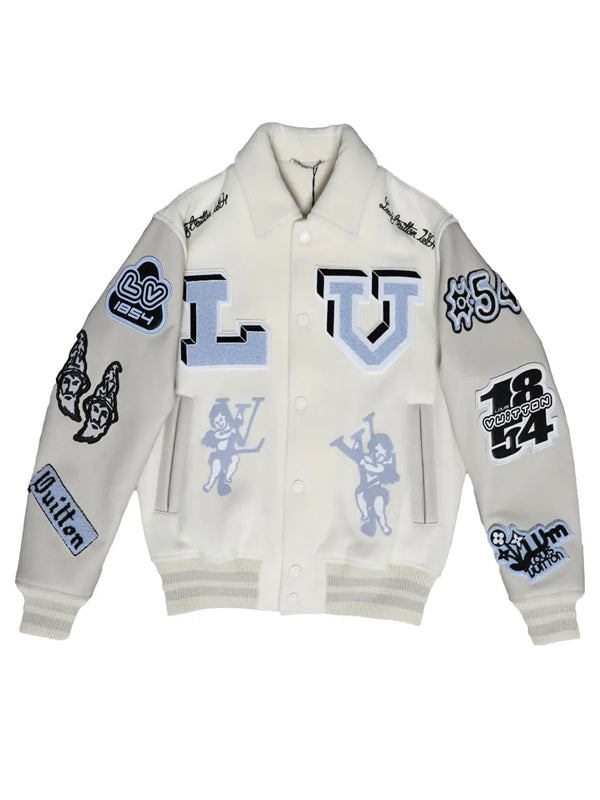 Louis Vuitton Fw22 Varsity Jacket - back view