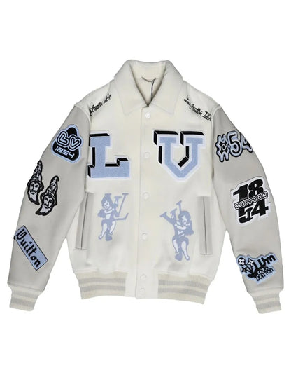 Louis Vuitton Fw22 Varsity Jacket - back view