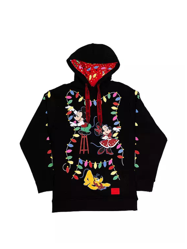 Loungefly Disney Mickey’s Light Up Decorations Christmas Sweatshirt Hoodie USA Jackets