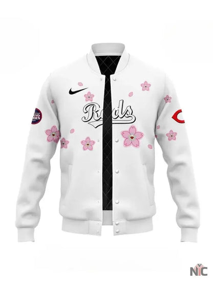 MLB Tokyo Series 2025 Cincinnati Reds Varsity Jacket Clanton Jacket