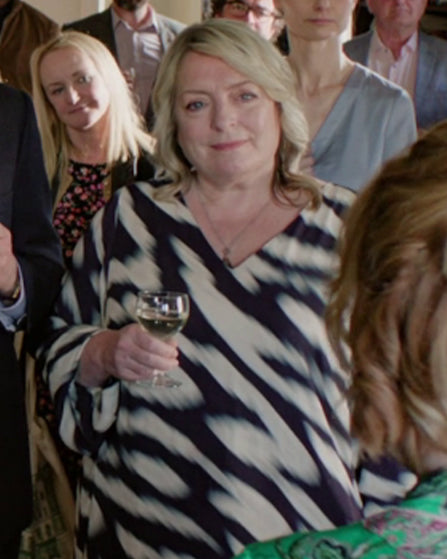 Katie Williams Marble Hall Murders Black & White Animal Print Dress
