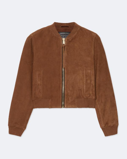 Love Of Your Life 2026 Margaret Qualley Brown Bomber Jacket - view 2