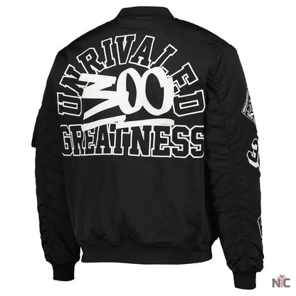 Men’s Black UFC 300 Full-Zip Bomber Jacket Clanton Jacket