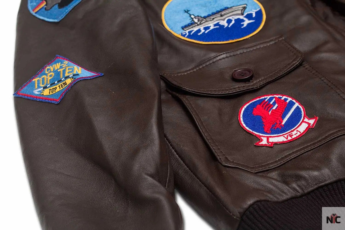 Men’s Top Gun Tom Cruise Leather Jacket Clanton Jacket