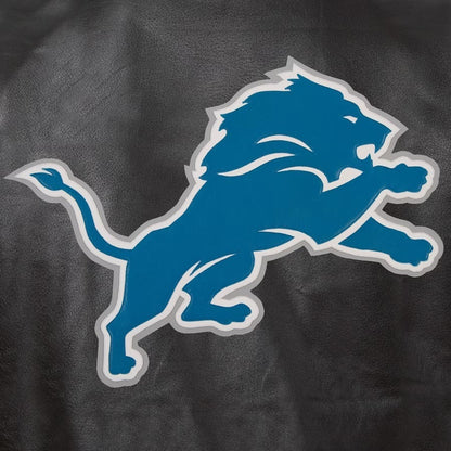 Men's JH Design Detroit Lions Black Leather Jacket - side view