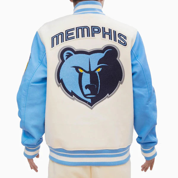 Memphis Grizzlies Retro Classic Rib Wool Varsity Jacket - side view