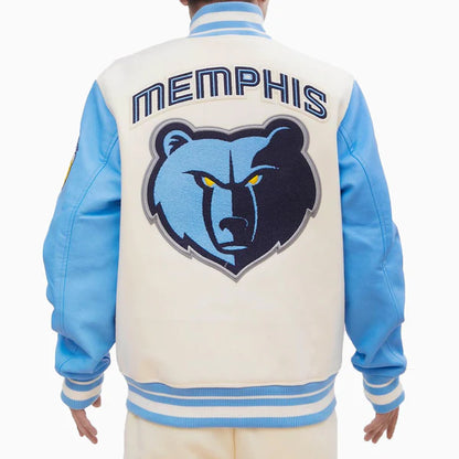 Memphis Grizzlies Retro Classic Rib Wool Varsity Jacket - side view