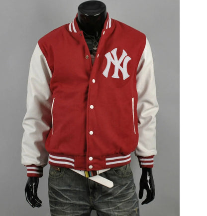 Men's Varsity Yankee NY Letterman Jacket - side view