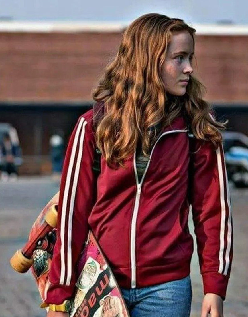 Stranger Things S04 Sadie Sink Red Track Jacket Shopotiny