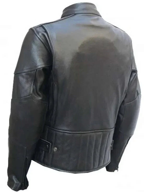 Men’s Motorcycle Riding Black Leather Jacket Clanton Jacket