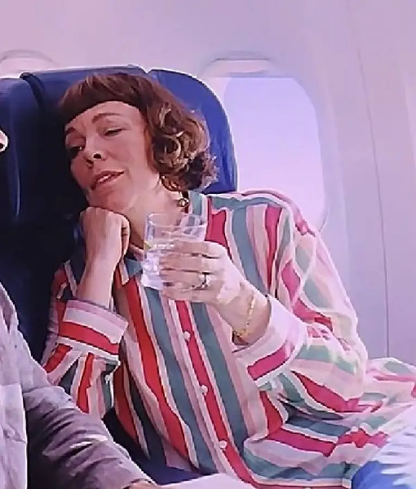The Roses Olivia Colman Striped Shirt USA Jackets