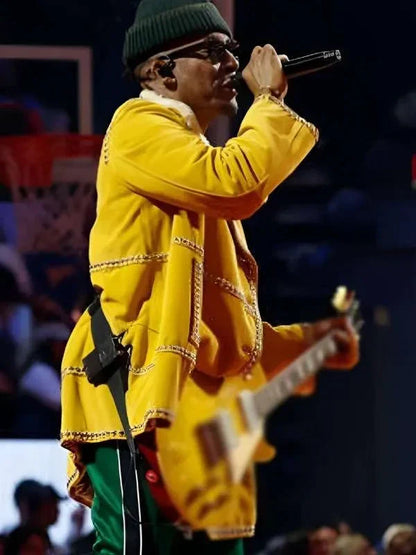 NBA All-Star Game Raphael Saadiq Yellow Jacket Clanton Jacket