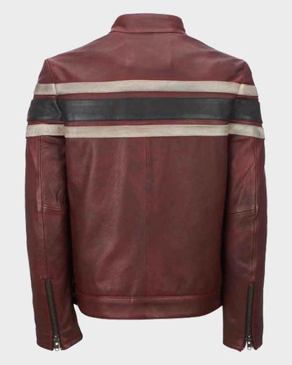 Mens Retro Red Waxed Vintage Jacket