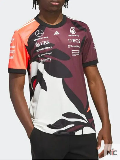 Mercedes-AMG F1 2025 Miami GP Dark Red Jersey Clanton Jacket