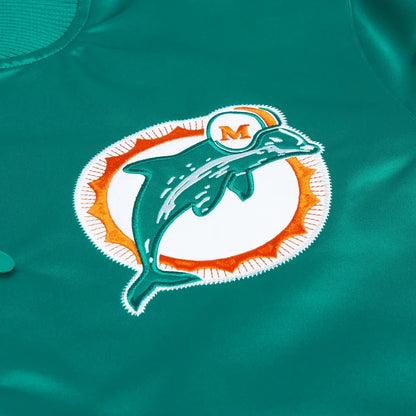 Starter Miami Dolphins Heavyweight Satin Jacket - back view