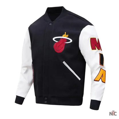 Miami Heat Classic Wool Varsity Jacket Clanton Jacket
