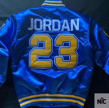 Michael Jordan Laney High School Satin Varsity Jacket Clanton Jacket