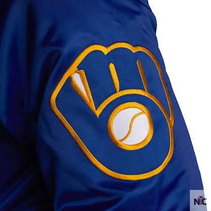 Milwaukee Brewers Royal Blue Bomber Jacket Clanton Jacket