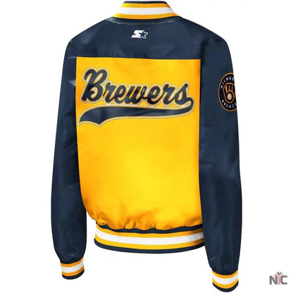Milwaukee Brewers The Legend Satin Jacket Clanton Jacket
