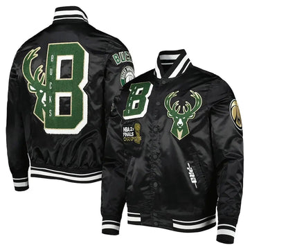 Milwaukee Bucks Mash Up Capsule Satin Jacket Clanton Jacket