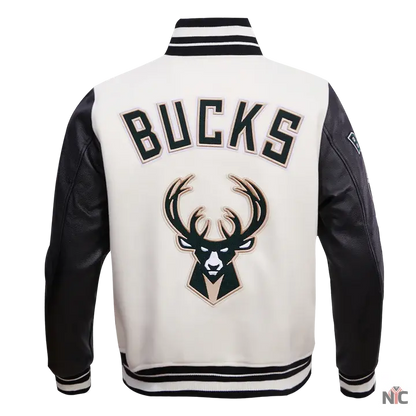 Milwaukee Bucks Retro Classic Rib Wool Varsity Jacket Clanton Jacket