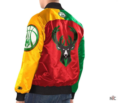 Milwaukee Bucks Ty Mopkins Satin Jacket Clanton Jacket