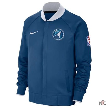 Minnesota Timberwolves 2023/24 Blue Raglan Jacket Clanton Jacket