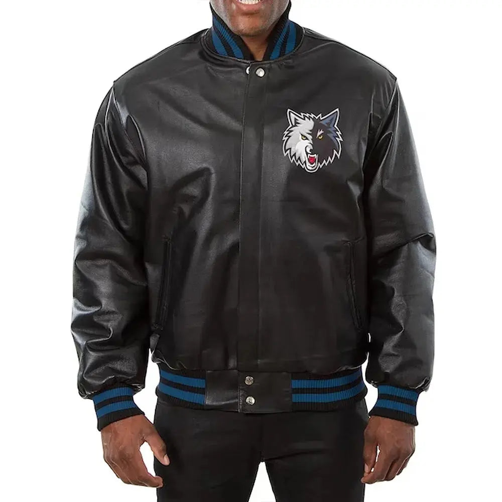 Minnesota Timberwolves Domestic Team Leather Jacket Clanton Jacket
