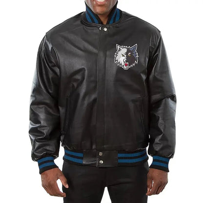 Minnesota Timberwolves Domestic Team Leather Jacket Clanton Jacket