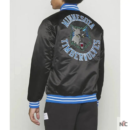 Minnesota Timberwolves Heavyweight Satin Jacket Clanton Jacket