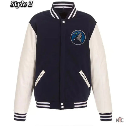 Minnesota Timberwolves Varsity Wool & Leather Jacket Clanton Jacket