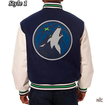 Minnesota Timberwolves Varsity Wool & Leather Jacket Clanton Jacket