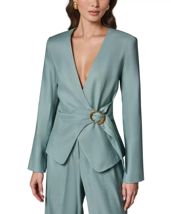 Chandra Wilson Greys Anatomy S23 Buckled Wrap Blazer - view 2