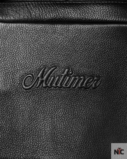 Mutimer Black Leather Jacket Clanton Jacket