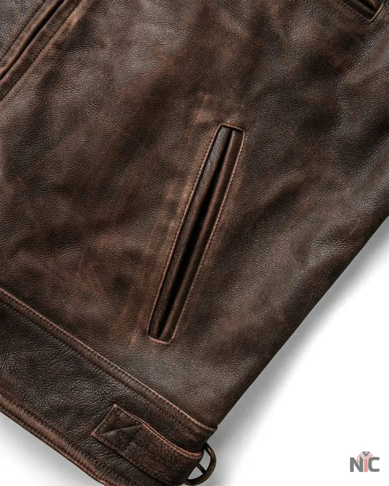 Mutimer Brown Leather Jacket Clanton Jacket