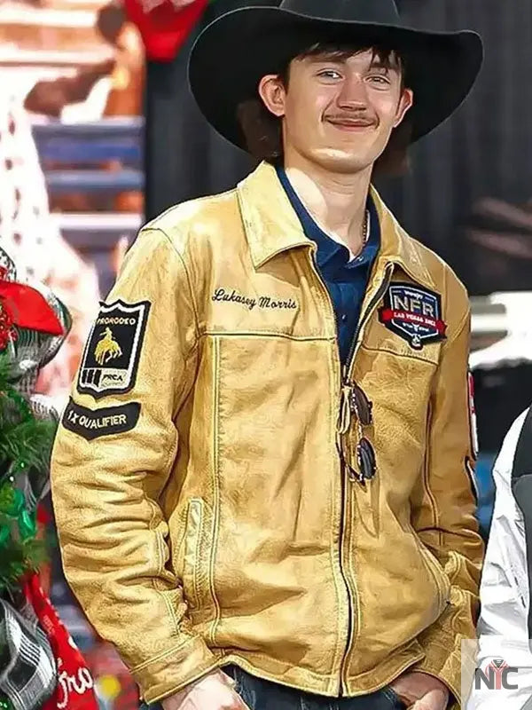 NFR Las Vegas Logan Hay Leather Jacket Clanton Jacket