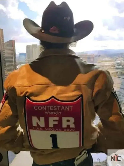 NFR Las Vegas Logan Hay Leather Jacket Clanton Jacket