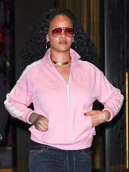 NYC 2026 Rihanna Pink Track Jacket